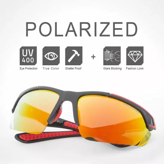 Polarized Sport Men Cycling Baseball Golf Ski Sunglasses Fishing Driving Glasses