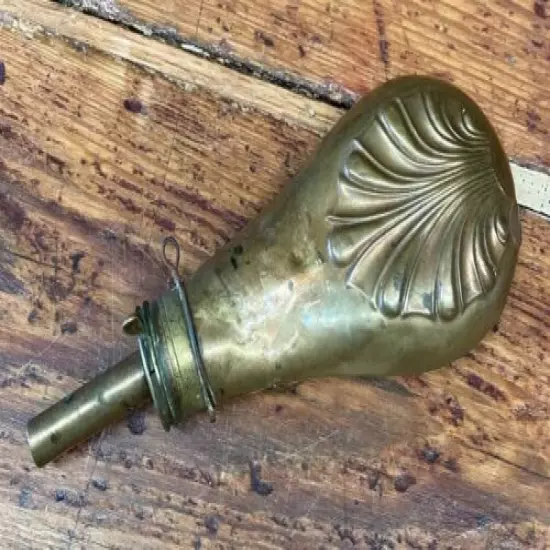 Antique Gold/Bronze Black Powder Flask