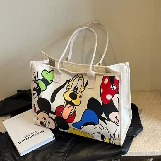 DISNEY MICKEY PLUTO WOMEN HANDBAGS New Versatile Travel Tote Shoulder Ladies Bag