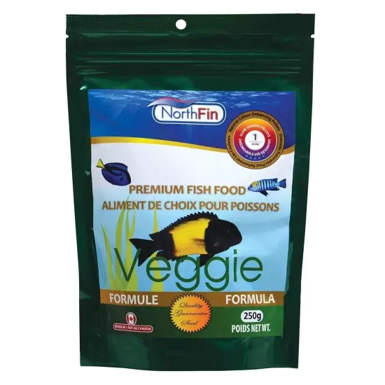 NorthFin Veggie Formula 1mm Pellets 250g Herbivore Omnivore Premium Fish Food