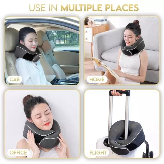 BEST Foam Neck Pillow Cervical Vertebra Travel Portable U Type Pillow AND a bag