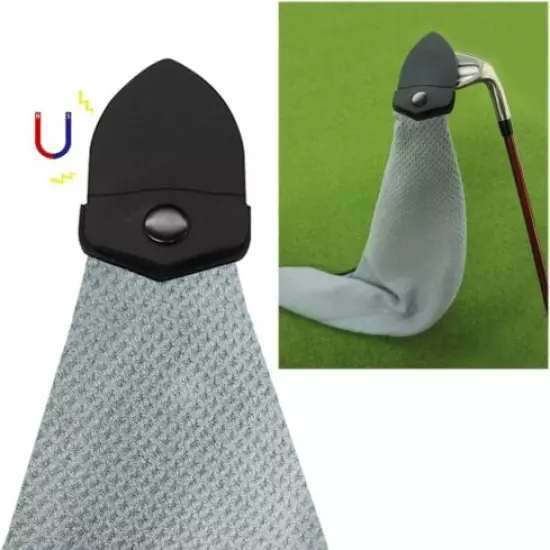 Magnetic Golf Waffle Microfiber Towel 60x40cm Sticks To Golf Cart Or Clubs 2 Pcs