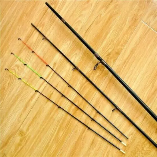 Fishing Feeder Rod Spinning Pole Hard Fast 2 Sections 3 Tips Carbon Fiber Carp S