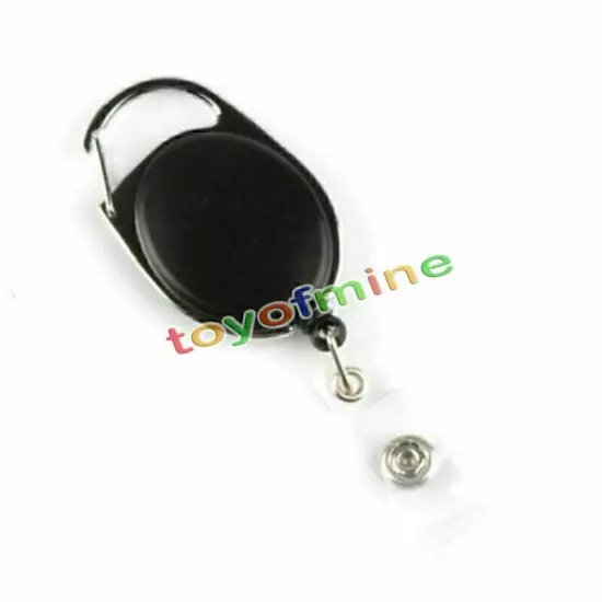 Recoil Retractable Yo Yo Key Ring PULL CHAIN Belt Clip ID CARD Holder Ski Pass