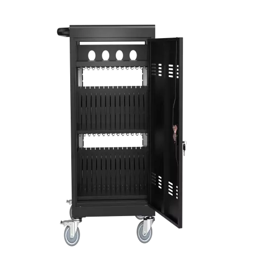 Mobile Charging Cart and Cabinet Storage for Tablets Laptops 30-Device Computers