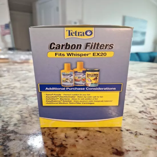 TETRA Carbon Filter Cartridges Medium 4-Pack For Whisper EX 20 Aquarium Filter