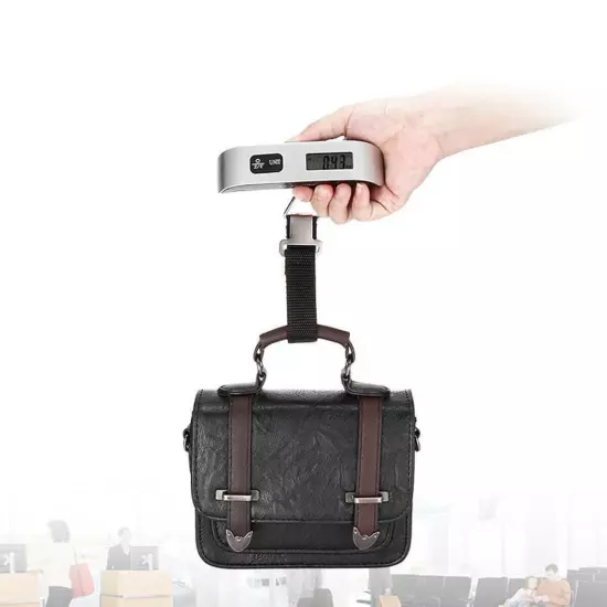 50KG Digital Travel Portable Handheld Weighing Luggage Bag Scales Suitcase Q6U8