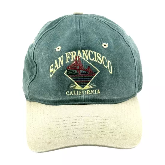 Adult SAN FRANCISCO CALFORNIA CAP Green Ivory - OSFM - Adjustable