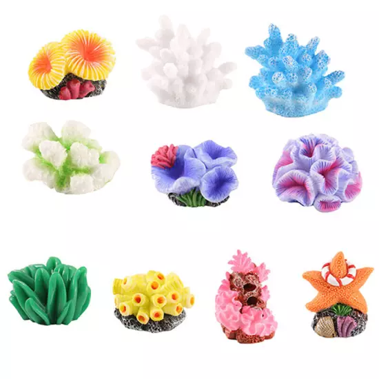 Mini Resin Simulated Coral Seaweed Aquarium Decoration Craft Micro Landscape