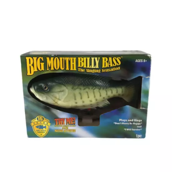 NIB Gemmy Big Mouth Billy Bass Singing Fish I Will Survive, Don't Worry Be Happy