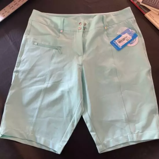 New Womens GG BLUE Bogey Golf Shorts Size 8 Fresh Light Green MSRP $88 P772