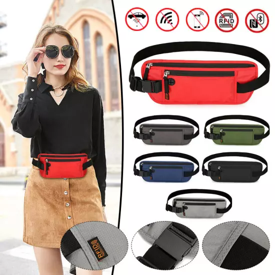 Travel Money Belt RFID Blocking Sports Waist Bag Fanny New Pack Hidden Wallet