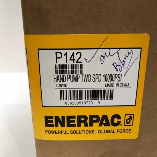 Enerpac P142 Two-Speed Hydraulic Hand Pump 700 Bar/ 10,000 PSI