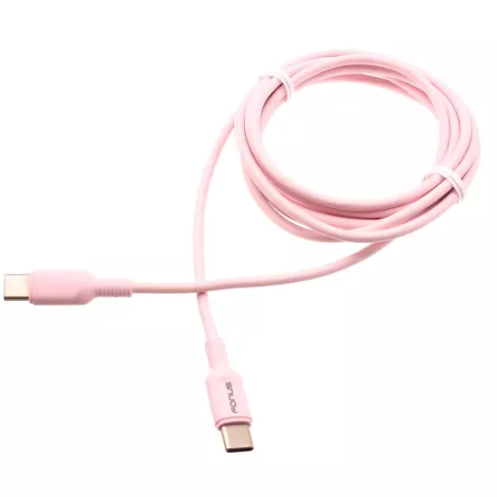 For Samsung Galaxy Z Fold6 - USB-C to Type-C Pink 6ft Long Cable PD Fast Charger