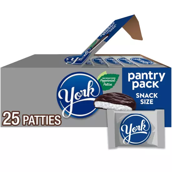 Dark Chocolate Snack Size Peppermint Patties, Candy Pantry Pack, 15 Oz 