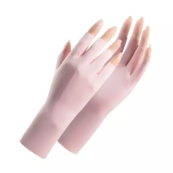 Womens Hand Protector Comfortable Sunscreen Mittens Outdoor Elastic Arm Sleeves