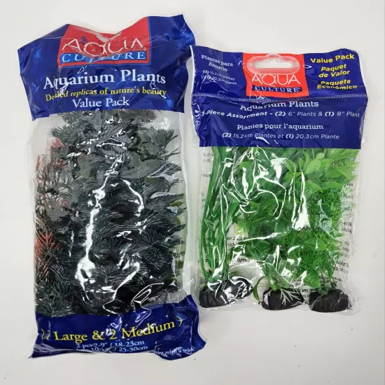 Aqua Culture, Aquarium Plants, 2 Pack, 6 Plants, New in package