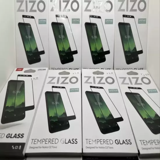 LOT Of 15 Nokia C2 Tava ZIZO Tempered Glass Screen Protector New