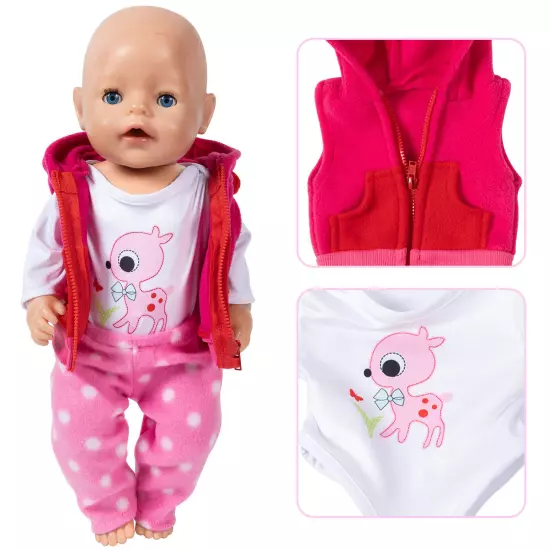 Newborn Baby Clothes 3PCS/Set Dolls Outfit for 14~16 inch Reborn Boy&Girl Dolls