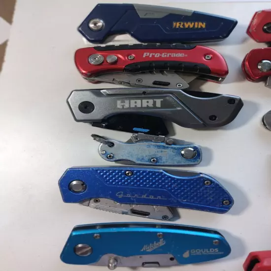 FOLDING LOCK-BLADE UTILITY KNIVES $2 EACH OR ALL 18 KNIVES FOR $20 WINS