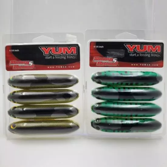 New Yum Money Hound 4 1/4" Cigar Shaped Soft Plastic Topwater 4 Count Choose