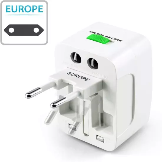 Portable Worldwide Universal Power Adapter Converter, All in One Interna