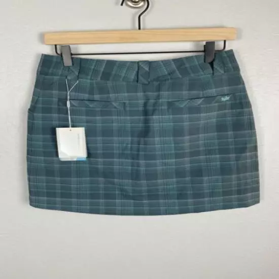 NWT Women's Nike Golf Gray/Blue Plaid Dri-Fit Skort Size 4