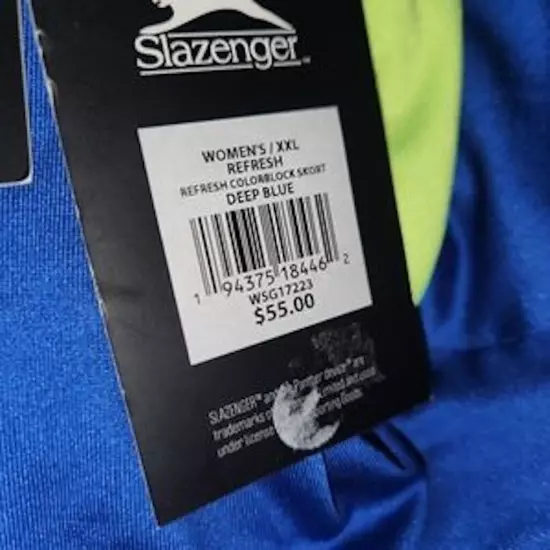 NWT Slazenger Poly Spandex Short Skort Active GOLF Tennis Run Walk Swim Beach 2X