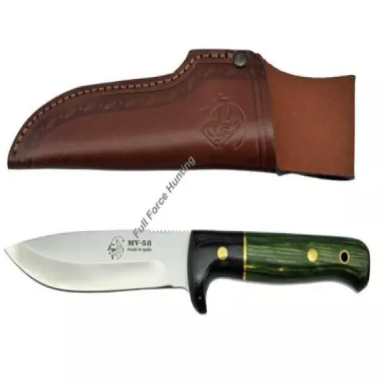 J&V Adventure Knives Puma Utility Knife Green Cocobolo Steel Fixed Blade Hunting