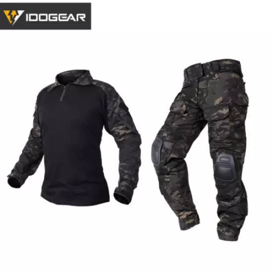 IDOGEAR G3 Combat Uniform Shirt & Pants BDU Set w/ Knee pads Clothing Paintball