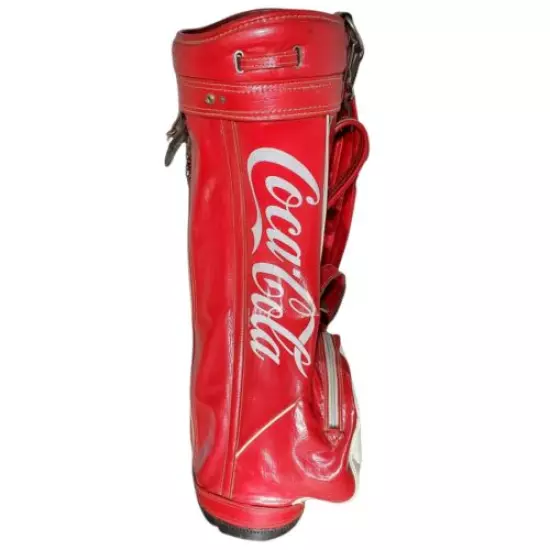 Vintage Retro BROWNING Red Leather COCA-COLA Classic Golf Bag Made in USA