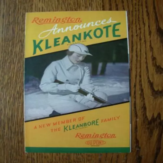 VINTAGE REMINGTON DUPONT KLEANKOTE BROCHURE FORM 606-3-36