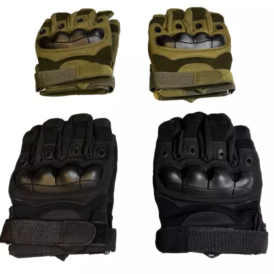 USA Tactical KNOCKER Gloves Rubberized Knuckle Lot Of 16 Blk /Grn Large