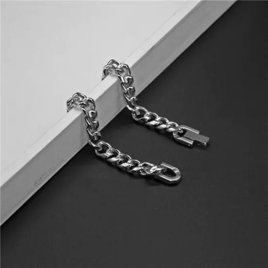 Titanium Steel Link Chain Bracelet for Men Women,Punk Hip Hop Bracelet