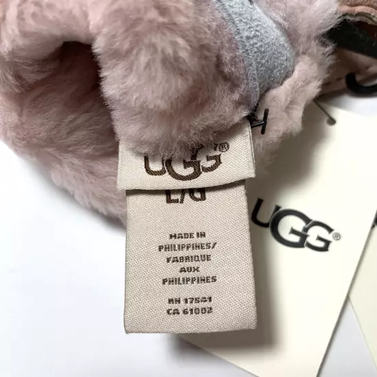 Ugg Classic Tasman Gloves Sheepskin Shearling Leather Pink Cloud Size Large