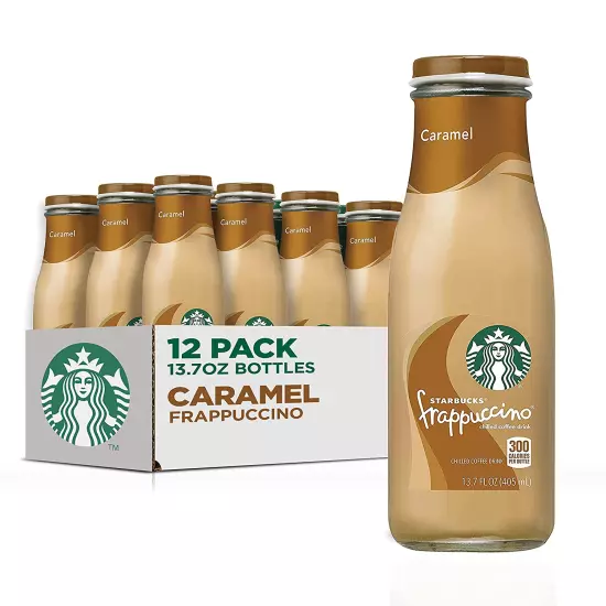 Starbucks Frappuccino Coffee Drink, Caramel, 13.7 Fl Oz Bottles (12 Pack)