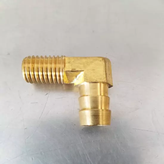 B-HB3109-06-04 3/8 HOSE BARB ELBOW X 1/4 MALE NPT Brass Pipe Fitting