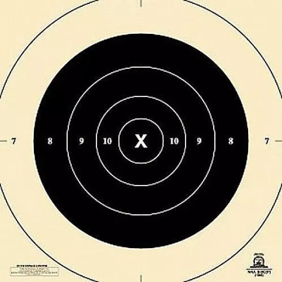 Official NRA B-6 [B6] 50-Yard Slow Fire Pistol, 6 targets & 24 centers on Tag