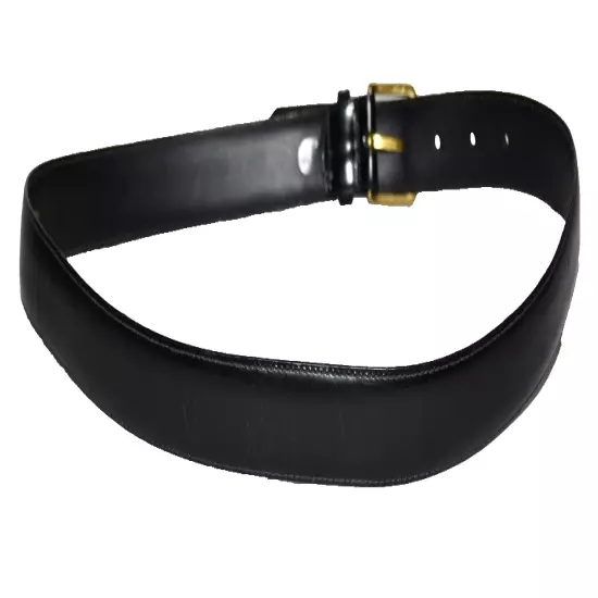 Cordo Black Leather 1.25" Width Buckle Belt Size 34 Fits 33.5-37