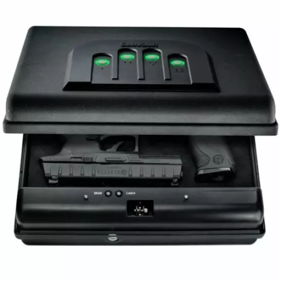 GunVault MicroVault XL Portable Large Gun Safe with Illuminated No-Eyes Digit...