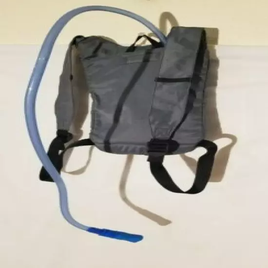 orange and gray Camelbak hydration pak with bladder