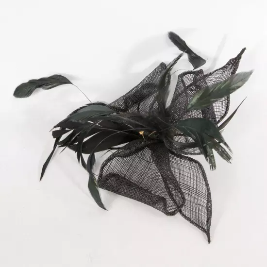 Black fascinator broche Hats From OZ 100% Aussie Family Business