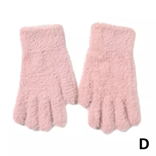 Korean style winter gloves imitation mink gloves plush warm^ω