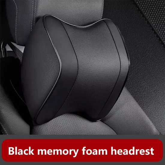 Car Lumbar Pillow Headrest Neck Rest Head Support Car Memory Foam Head Cushion