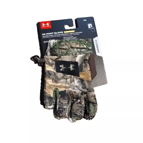 SMALL Men's 1318574-991 Under Armour Early HUNT Glove fleece Speedwipe Camo