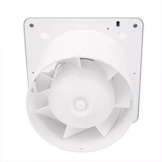 SILENT exhaust bathroom fan ventilator 4" 100mm white PVC 75m3/h - 26dB Timer