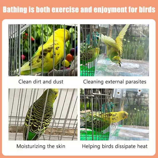 Parrot Bath Box Bathtub Bird Bather Bathing Utensils