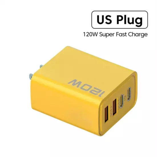 120W 4-Port USB C Fast Wall Charger Block For All Cell Phone iPad lot