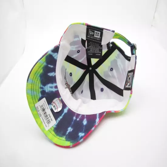 New W/ Tag New Era Cooperstown Florida Marlins Tie Dye Polyester Adjustable Hat