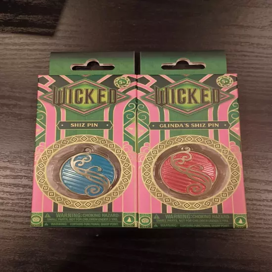 2024 Wicked Movie Elphaba and Glinda Shiz Pin Set - Ariana University pins- NEW